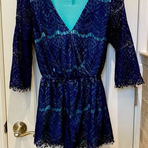 Blue romper xs lace